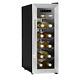 Baridi 12 Bottle Wine Cooler Fridge Touch Controls Led Light Stainless Steel B