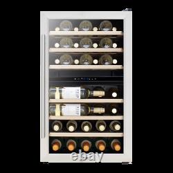 Baridi 43 Bottle Dual Zone Wine Cellar Fridge, Touch Controls, Stainless Steel