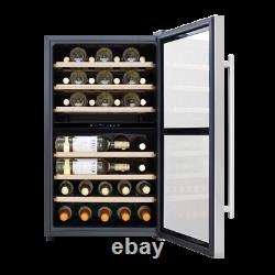 Baridi 43 Bottle Dual Zone Wine Cellar Fridge, Touch Controls, Stainless Steel