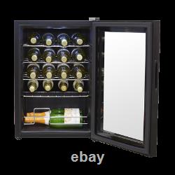 Baridi Black 20 Bottle Wine Fridge Cooler, 5-18°C Touch Controls & LED 430x640mm