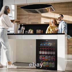 Baridi DH13 85L Drinks Beer Wine Cooler Fridge Under Counter LED Light Black B