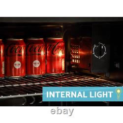 Baridi DH13 85L Drinks Beer Wine Cooler Fridge Under Counter LED Light Black B