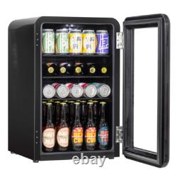 Beer Drinks Bar Fridge 80L, Under Counter, LED Light, Black, Baridi DH222 B