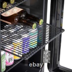 Beer Drinks Bar Fridge 80L, Under Counter, LED Light, Black, Baridi DH222 B