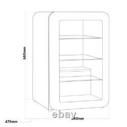Beer Drinks Bar Fridge 80L, Under Counter, LED Light, Black, Baridi DH222 B