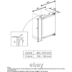 Beko BLS4682 Built-In Undercounter Larder Fridge 130 Litres White E Rated
