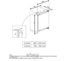 Beko BLS4682 Integrated Under Counter 82cm Fridge White