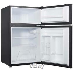 Black Mini Fridge Freezer Refrigerator Compact Cooler Small Office Food Storage