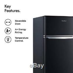 Black Mini Fridge Freezer Refrigerator Compact Cooler Small Office Food Storage