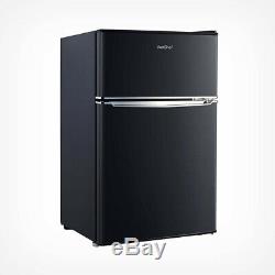 Black Mini Fridge Freezer Refrigerator Cooler Small Compact Office Food Storage