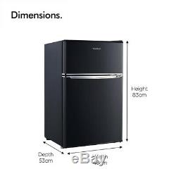 Black Mini Fridge Freezer Refrigerator Cooler Small Compact Office Food Storage