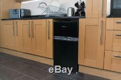 Black Under Counter Freestanding Fridge Freezer Kitchen Utility Room Home