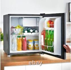 Black Undercounter Larder Fridge, Freestanding, 44.4cm Wide 45L Capacity