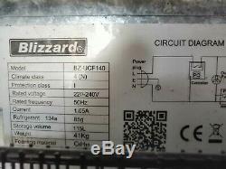 Blizzard BZ-UCR 140 Industrial Under Counter Stainless Steel Freezer
