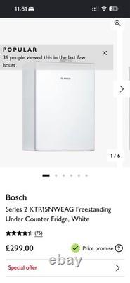 BoschSeries 2 KTR15NWEAGFreestanding Under CounterFridge, White