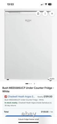 Bush Undercounter Fridge Freezer White