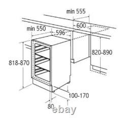 CDA FW224 60cm 135L White Integrated Under Counter Fridge Energy Rating