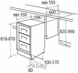 CDA FW284 Integrated Undercounter Freezer Fixed Hinge, RRP £319