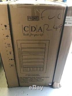 CDA FWV902SS 55 Bottles! Integrated Under Counter Dual Zone Wine Fridge