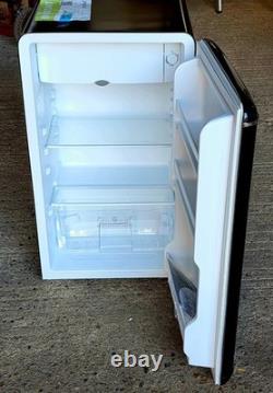 COMFEE' RCD93BL2 Under Counter Black Fridge with Small Ice Box Retro Look