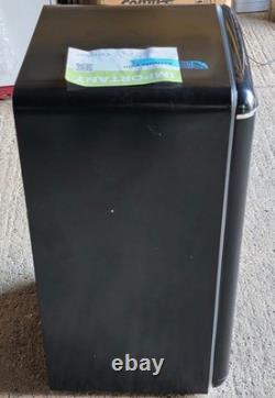 COMFEE' RCD93BL2 Under Counter Black Fridge with Small Ice Box Retro Look