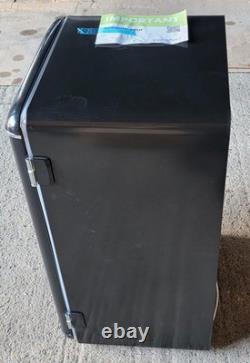 COMFEE' RCD93BL2 Under Counter Black Fridge with Small Ice Box Retro Look