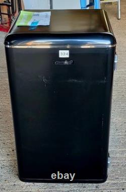 COMFEE' RCD93BL2 Under Counter Black Fridge with Small Ice Box Retro Look