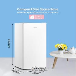 COMFEE' RCD93WH2(E) under Counter Fridge, 93L Small Fridge with Cooler Box, Inte