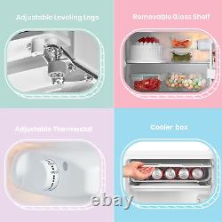 COMFEE' RCD93WH2(E) under Counter Fridge, 93L Small Fridge with Cooler Box, Inte