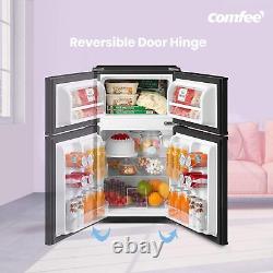 COMFEE' RCT87BL1(E) Under Counter Fridge Freezer, 87L Small Fridge Freezer with