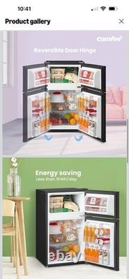 COMFEE' RCT87BL2(E) 87L Under-Counter Double Door Fridge Freezer Compact Small