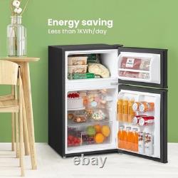 COMFEE' RCT87BL2(E) Under Counter Fridge Freezer, 87L Double Door Small Fridge