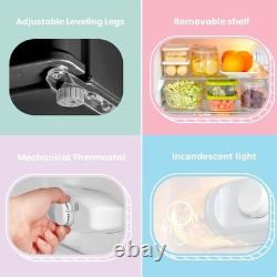 COMFEE' RCT87BL2(E) Under Counter Fridge Freezer, 87L Double Door Small Fridge