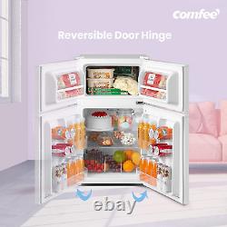 COMFEE' RCT87WH1E Under Counter Fridge Freezer, 87L Small Fridge Freezer with