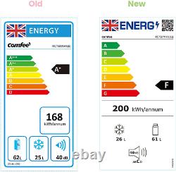 COMFEE' RCT87WH1E Under Counter Fridge Freezer, 87L Small Fridge Freezer with