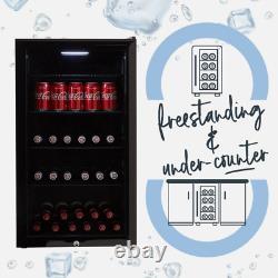 COOKOLOGY 98L Black Under Counter Drinks Fridge 47cm (CBC98BK)