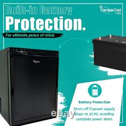 CamperCool CR65 Litre 12/24v Black Campervan Fridge Freezer with LG Compressor
