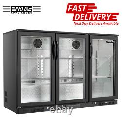 Commercial Bottle Cooler Triple Hinged Door Drinks Chiller Wine Beer Fridge