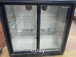 Commercial Double 2 Sliding Door Bar Bottle Cooler Fridge Chiller Beer Wine used