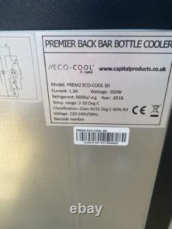 Commercial Double 2 Sliding Door Bar Bottle Cooler Fridge Chiller Beer Wine used