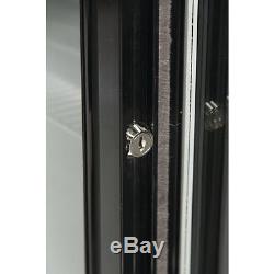 Commercial Polar Back Bar Cooler with Sliding Doors in Black 320Ltr