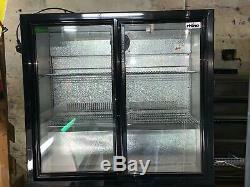 Commercial Rhino Double Door Sliding Bottle Cooler Under Counter