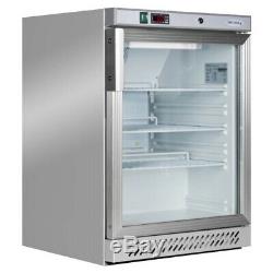 Commercial Undercounter Fridge Catering Cafe Coffee Shop Glass Door Chiller