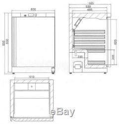 Commercial Undercounter Fridge Catering Cafe Coffee Shop Glass Door Chiller