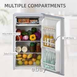 Compact 91L Under Counter Fridge with Lock Perfect for Small Spaces
