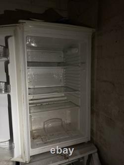 Compact Under Counter Fridge with Freezer Box White