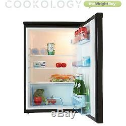 Cookology Black 55cm Freestanding Side-by-Side Undercounter Fridge Freezer Pack