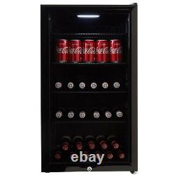 Cookology CBC98BK Undercounter Drinks Fridge Glass Door Wine & Beverage Cooler