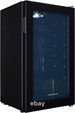 Cookology Drinks Fridge 48cm Under Counter 93L Glass Door Black BC96BK
