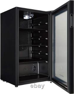 Cookology Drinks Fridge 48cm Under Counter 93L Glass Door Black BC96BK